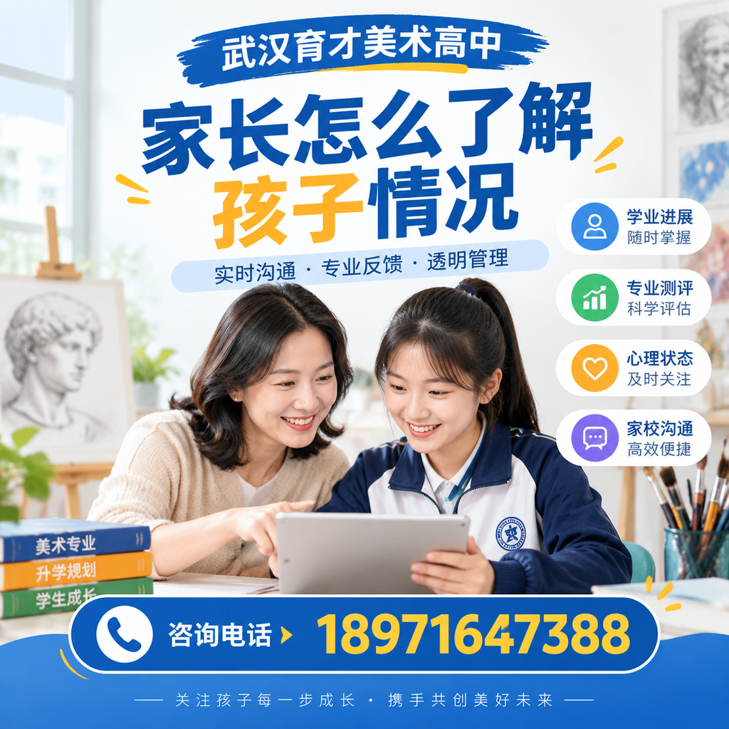 武汉育才美术高中家长如何获取孩子学习反馈