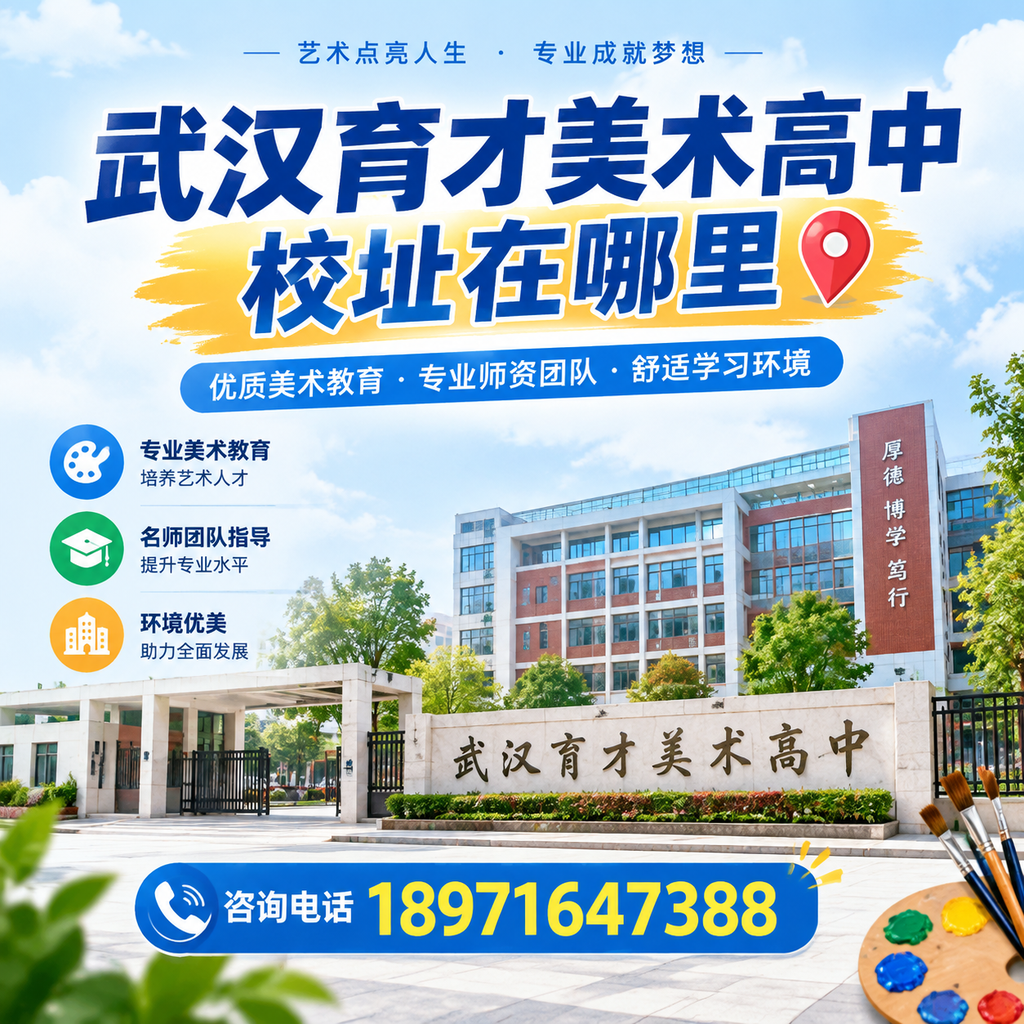 武汉育才美术高中校址的周边生活设施全景