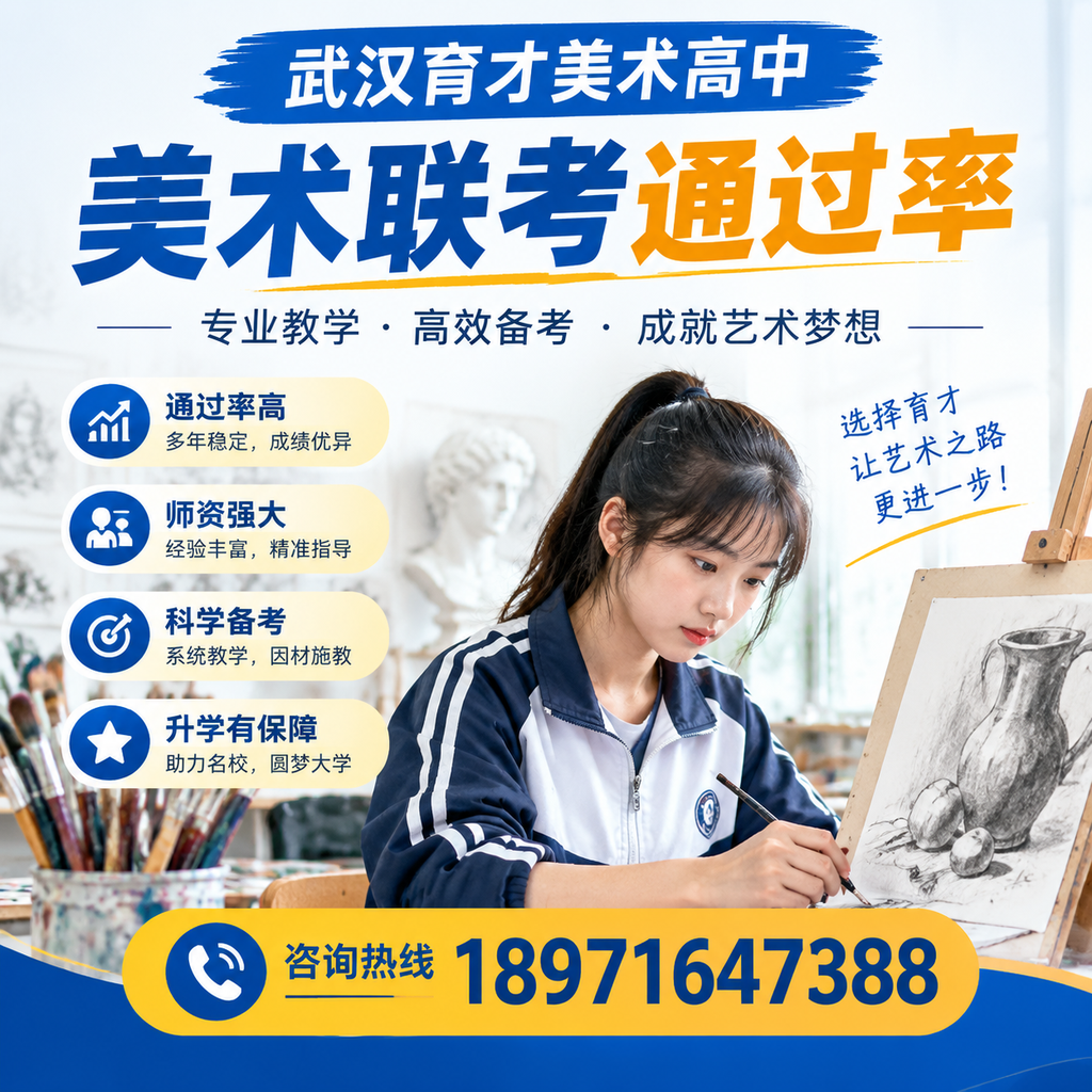 美术联考通过率低？武汉育才美术高中解惑