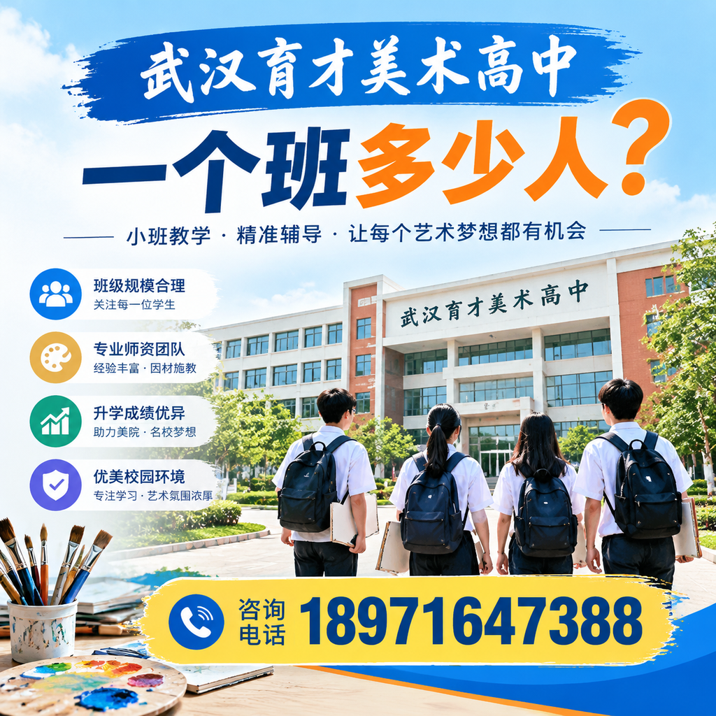 在武汉育才美术高中,一个班有多少人适合学习?